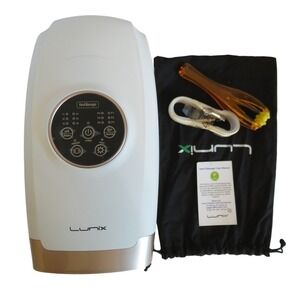 Lunix LX3 Cordless Electric Hand Massager with Heat Vibration White Gold
